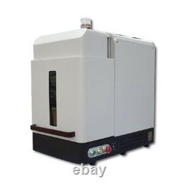 Enclosed 50W JPT Fiber Laser Engraver Laser Marking Machine with Rotary Axis