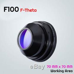 F100 F-theta Scan Field Lens 1064 nm YAG Fiber Laser Marking 70mm X 70mm