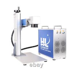 FDA/CE 30W Fiber Laser Marking Machine Engraving Equipment for Metal with Rotary