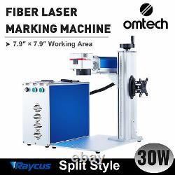 FM7979-30U OMTech 30W Fiber Laser Marking Machine for Metal 8x8 in. Work Area