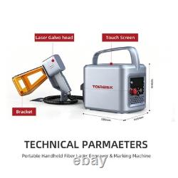 Fiber Laser Engraver 10W Laser Marking Machine 110 110mm Working Area