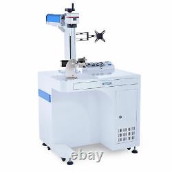 Fiber Laser Marking Machine 6.9x6.9 30W Metal Marker Engraver with Rotary Axis