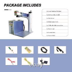 Fiber laser marking machine 50W engraving machine Laser Focus + Rotary Axis