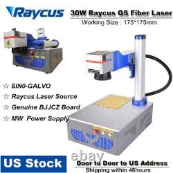 Foldable Raycus 30W Fiber Laser Marking Engraver Machine For Metal Steel US