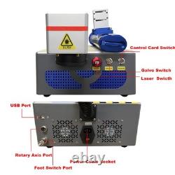 Foldable Raycus QS 30W Mini Fiber Laser Marking Engraving Machine Metal Steel US