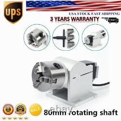 For Fiber Laser Marking Engraving Machine Rotating Shaft Rotary Shaft Axis 80mm