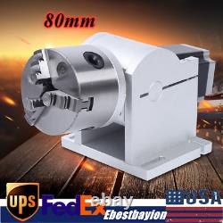 For Fiber Laser Marking Engraving Machine Rotating Shaft Rotary Shaft Axis 80mm