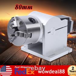 For Fiber Laser Marking Engraving Machine Rotating Shaft Rotary Shaft Axis 80mm