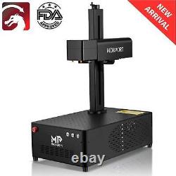 GP 20W Raycus Fiber Laser Marking Engraver Machine +Rotary Axis LightBurn Comp