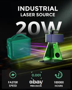 GWEIKE G2 20W Fiber Laser Engraver 110110mm Fastest Portable Laser Machine