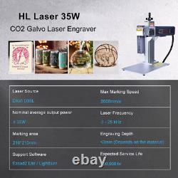 HL Laser DAVI 35W CO2 Galvo Laser Marking Machine Laser Marker Engraver Ornament