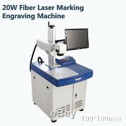 HQ 20W Fiber Laser Marking Engraving Machine For Metal Non-metal Steel Materials