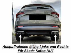 Imitating Exhaust Pipe silver for Skoda Karoq NU7 GR