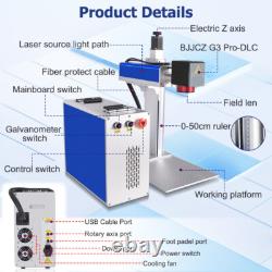 JPT 100W 2.5D Mopa M7 Fiber Laser Marking Machine EZCAD3 Deep Relief Marking US