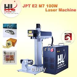 JPT 100W E2 M7 MOPA Fiber Laser Marking Machine JCZ EZCAD2 Motorized Z Axis