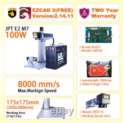 JPT 100W E2 M7 MOPA Fiber Laser Marking Machine JCZ EZCAD2 Motorized Z Axis