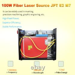 JPT 100W E2 M7 MOPA Fiber Laser Marking Machine JCZ EZCAD2 Motorized Z Axis