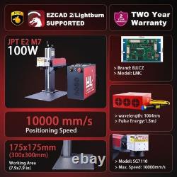 JPT 100W Fiber Laser Marking Machine Challenge Coin Name Card Engraving Machine