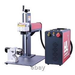 JPT 100W Fiber Laser Marking Machine Challenge Coin Name Card Engraving Machine