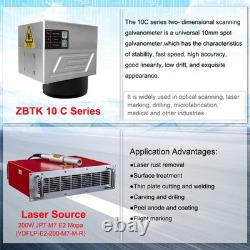 JPT 100W Mopa M7 Fiber Laser Marking Metal Engraving Machine Color Mark Rotary