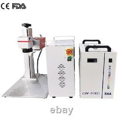 JPT 10W UV Fiber Laser Engraver Marking Machine for Wood Bottle Glass Acrylic US