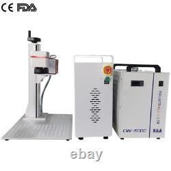 JPT 10W UV Fiber Laser Engraver Marking Machine for Wood Bottle Glass Acrylic US
