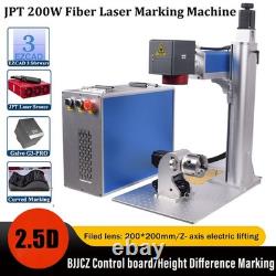 JPT 200W 2.5D Mopa Fiber Laser Engraver Cutting Machine Deep Marking EZCAD3 US