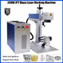 JPT 200W Mopa Fiber Laser Marking Machine Laser Engraver Rotary Axis 200200m