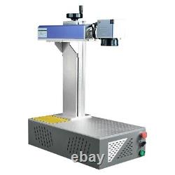 JPT 20W Fiber Laser Engraver Machine with D80 Rotary Device Metal Steel Marking