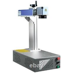 JPT 20W Fiber Laser Engraver Machine with D80 Rotary Device Metal Steel Marking