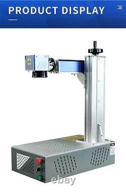 JPT 20W Fiber Laser Engraver Machine with D80 Rotary Device Metal Steel Marking