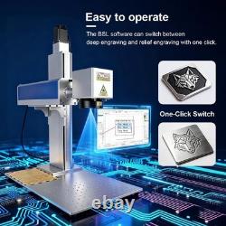 JPT 2.5D 200W Mopa Fiber Laser Marking Machine Metal Deep carved relief Marking