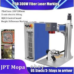 JPT 300W 2.5D Mopa M7 Fiber Laser Marking Machine EZCAD3 Deep Relief Marking US