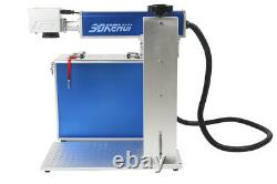 JPT 30W Fiber Laser Engraver Marking Machine 7.9''x7.9'' Raycus US & Rotary Axis