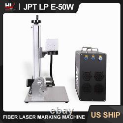 JPT 50W Fiber Laser Marking Machine 175175mm Metal Engraving EzCad2 with Rotary