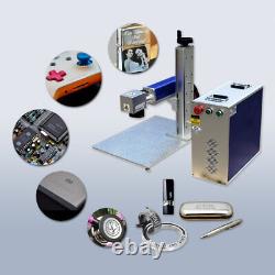 JPT 50W Fiber Laser Marking Machine Laser Engraver Marker Lens 200mm&Rotary Axis