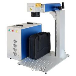 JPT 50W Fiber Laser Marking Machine for Ring Jewelry Two Rotary D69 and D125 FDA