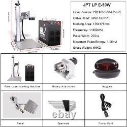JPT 50W LP Fiber Laser Marking Machine Metal Black Marking tumbler Engraver