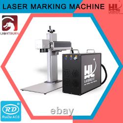 JPT 50W fiber laser marking machine Rotary Chuck Metal Engraving Steel Engraver