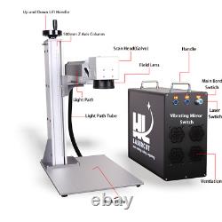 JPT 50W fiber laser marking machine Rotary Chuck Metal Engraving Steel Engraver