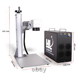 JPT 50W fiber laser marking machine Rotary Chuck Metal Engraving Steel Engraver