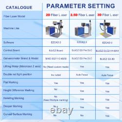 JPT 60W 2.5D Mopa M7 Fiber Laser Marking Machine EZCAD3 3D Deep Relief Engraving