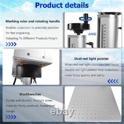 JPT 60W Mopa Fiber Laser Marking Metal Engraving Machine 300/175mm Ezcad US
