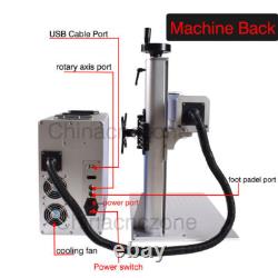 JPT 60W Mopa Fiber Laser Marking Metal Engraving Rotary axis Ezcad JCZ Board US