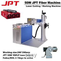 JPT LP 30With50W Fiber Laser Marking Machine 80mm Rotary Axis 175mm/200mm USA