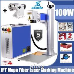 JPT M7 100W Fiber Laser Marking Machine Metal Engraver Color Marker &Rotary Axis