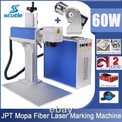 JPT M7 60W Fiber Laser Marking Engraver Machine Metal Steel Color Marker &Rotary