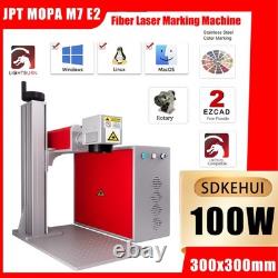 JPT M7 Mopa Fiber Laser Engraver Machine 100W Color Marking 11.8x11.8& Rotary