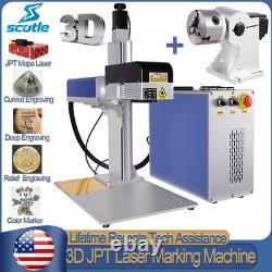 JPT MOPA 3D Fiber Laser Marking Machine Curved Relief Deep Engraving Marker