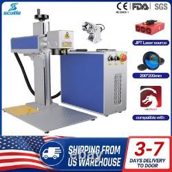JPT MOPA Fiber Laser Engraver 100W Color Marking Rotary 200x200mm EZCAD Lite